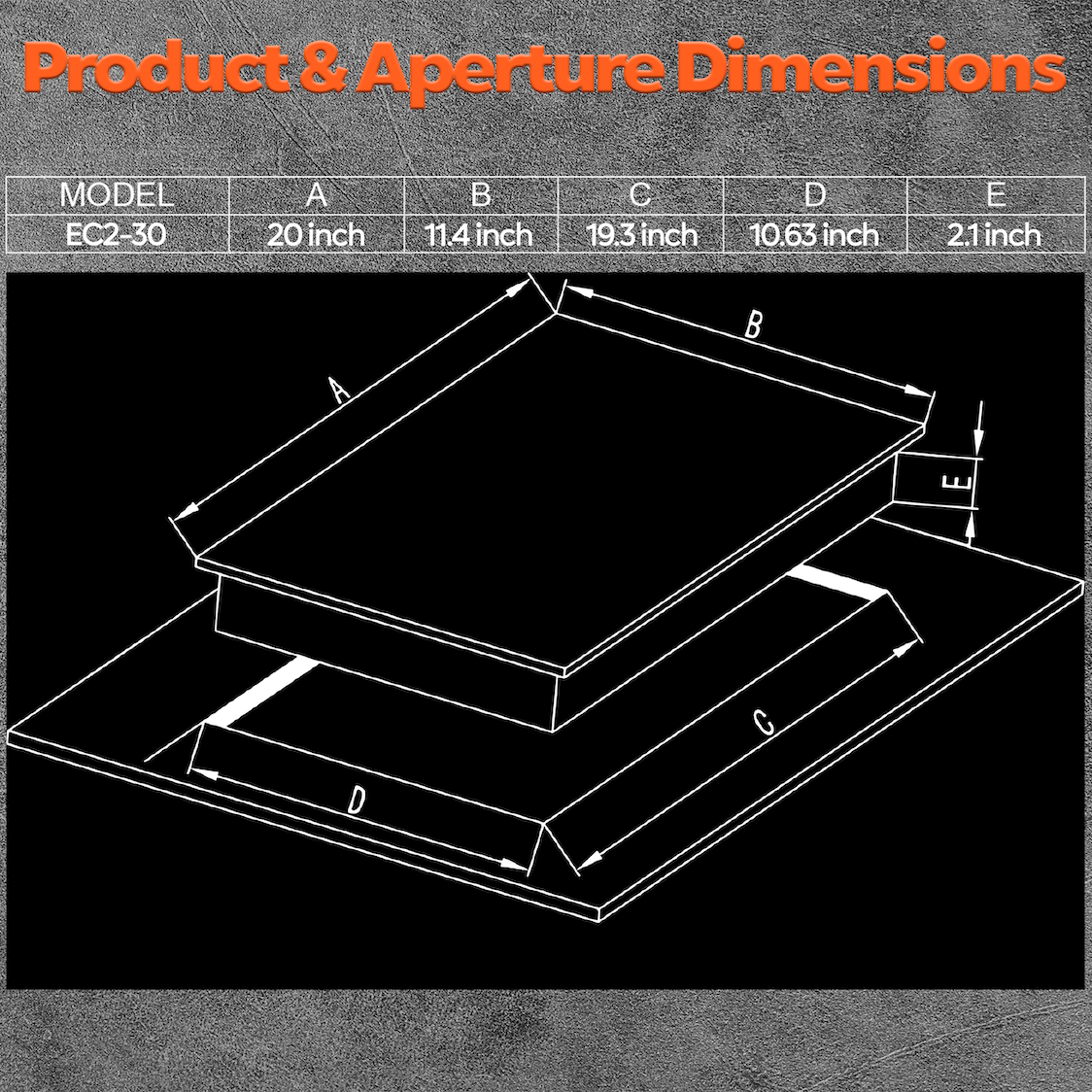 Ramblewood 2 Burner Electric Cooktop, EC2-30, UL Certified German EGO Burner