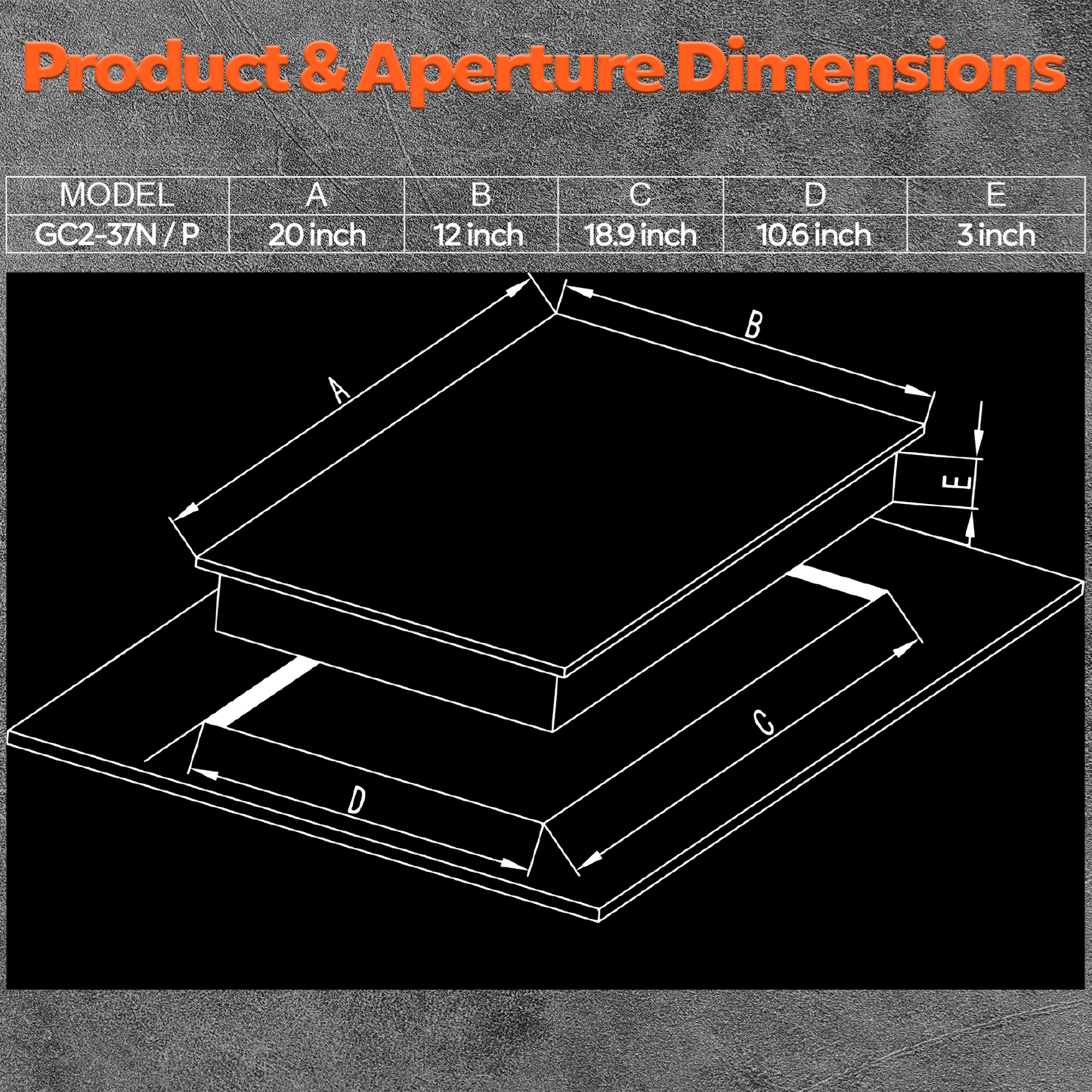 Ramblewood GC2-37N (Natural Gas) high efficiency 2 burner gas cooktop, ETL Safety Certified.